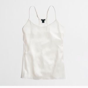 j crew racerback cami in white